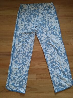 Lake Pajamas Blue Floral Pima Cotton Pants Small